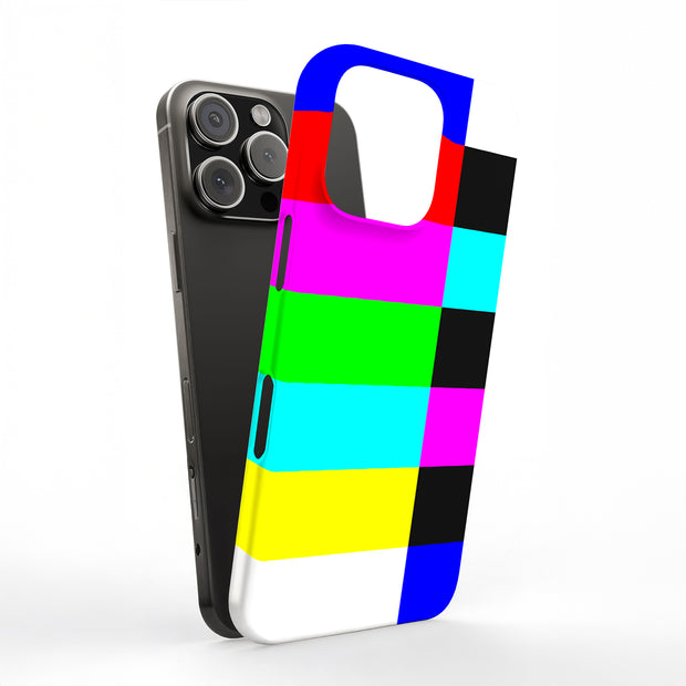 TV Color Bars Tough Cases For Apple iPhone (17, 16, 15, 14, 13, 12, 11, X, SE, 8, 7/ Air, Plus, Pro, Max, Mini, XR, XS), Print in USA