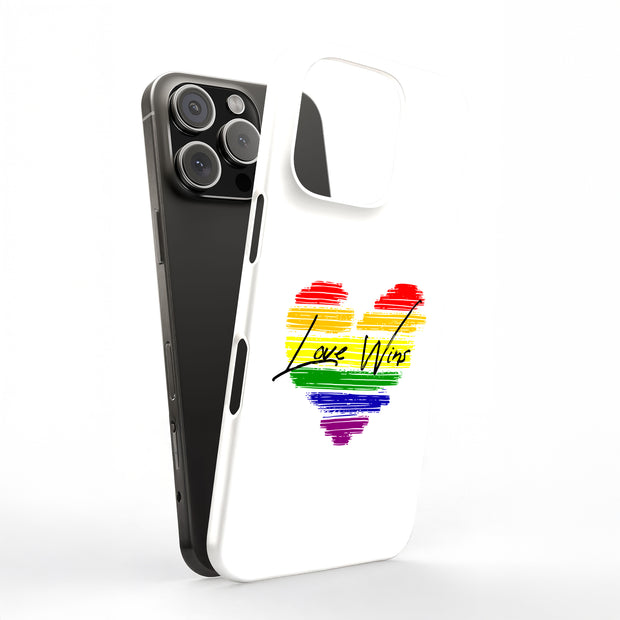 Rainbow Love 2 Tough Cases For Apple iPhone (17, 16, 15, 14, 13, 12, 11, X, SE, 8, 7/ Air, Plus, Pro, Max, Mini, XR, XS), Print in USA