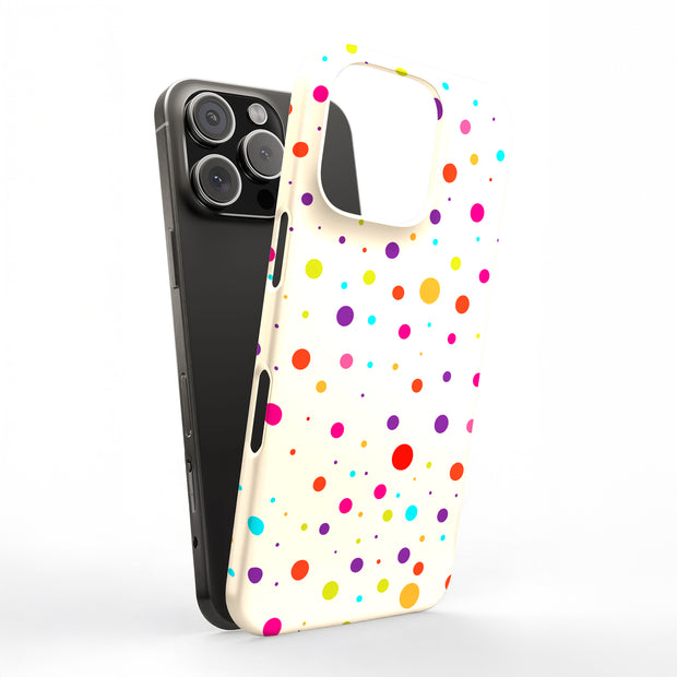 Polka Dot 4 Tough Cases For Apple iPhone (17, 16, 15, 14, 13, 12, 11, X, SE, 8, 7/ Air, Plus, Pro, Max, Mini, XR, XS), Print in USA