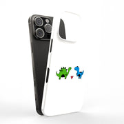 Dinosaur Love Tough Cases For Apple iPhone (17, 16, 15, 14, 13, 12, 11, X, SE, 8, 7/ Air, Plus, Pro, Max, Mini, XR, XS), Print in USA