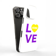 Love Kobe 3 Tough Cases For Apple iPhone (17, 16, 15, 14, 13, 12, 11, X, SE, 8, 7/ Air, Plus, Pro, Max, Mini, XR, XS), Print in USA