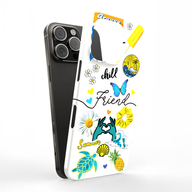 Chill Collage Tough Cases For Apple iPhone (17, 16, 15, 14, 13, 12, 11, X, SE, 8, 7/ Air, Plus, Pro, Max, Mini, XR, XS), Print in USA