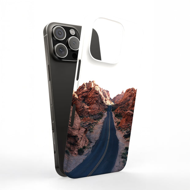 Desert Highway Tough Cases For Apple iPhone (17, 16, 15, 14, 13, 12, 11, X, SE, 8, 7/ Air, Plus, Pro, Max, Mini, XR, XS), Print in USA