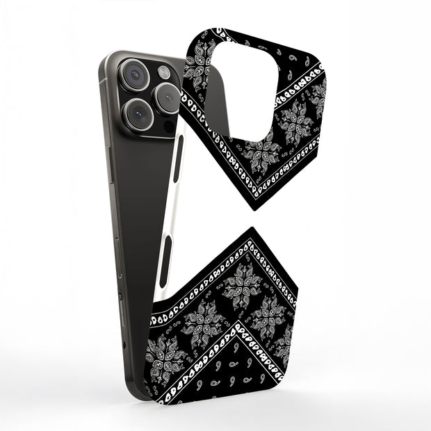Black Bandana 1 Tough Cases For Apple iPhone (17, 16, 15, 14, 13, 12, 11, X, SE, 8, 7/ Air, Plus, Pro, Max, Mini, XR, XS), Print in USA