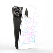 Spider Web Pink Tough Cases For Apple iPhone (17, 16, 15, 14, 13, 12, 11, X, SE, 8, 7/ Air, Plus, Pro, Max, Mini, XR, XS), Print in USA