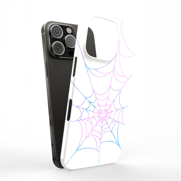 Spider Web Pink Tough Cases For Apple iPhone (17, 16, 15, 14, 13, 12, 11, X, SE, 8, 7/ Air, Plus, Pro, Max, Mini, XR, XS), Print in USA