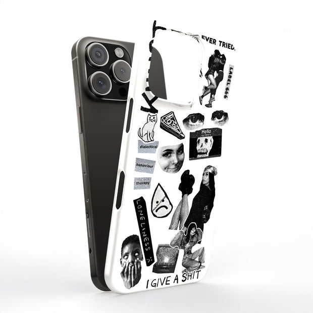 Grunge Collage5 Tough Cases For Apple iPhone (17, 16, 15, 14, 13, 12, 11, X, SE, 8, 7/ Air, Plus, Pro, Max, Mini, XR, XS), Print in USA