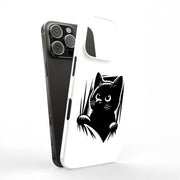 Cute Peek Cat 2 Tough Cases For Apple iPhone (17, 16, 15, 14, 13, 12, 11, X, SE, 8, 7/ Air, Plus, Pro, Max, Mini, XR, XS), Print in USA