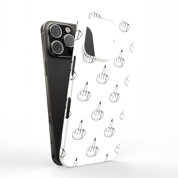 Edgy Finger Clr Tough Cases For Apple iPhone (17, 16, 15, 14, 13, 12, 11, X, SE, 8, 7/ Air, Plus, Pro, Max, Mini, XR, XS), Print in USA