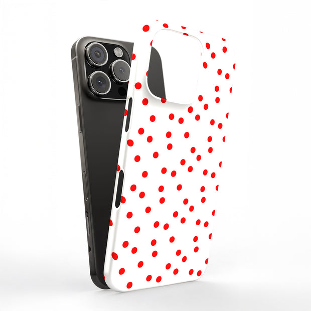 Polka Dot 13 Tough Cases For Apple iPhone (17, 16, 15, 14, 13, 12, 11, X, SE, 8, 7/ Air, Plus, Pro, Max, Mini, XR, XS), Print in USA