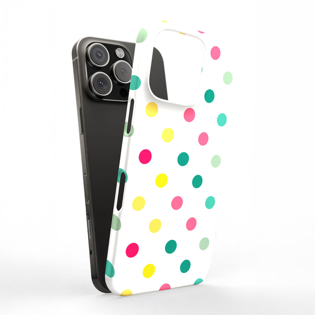 Polka Dot 16 Tough Cases For Apple iPhone (17, 16, 15, 14, 13, 12, 11, X, SE, 8, 7/ Air, Plus, Pro, Max, Mini, XR, XS), Print in USA
