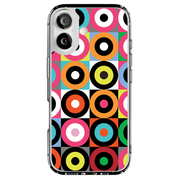 Color Bullseyes Tough Cases For Apple iPhone (17, 16, 15, 14, 13, 12, 11, X, SE, 8, 7/ Air, Plus, Pro, Max, Mini, XR, XS), Print in USA