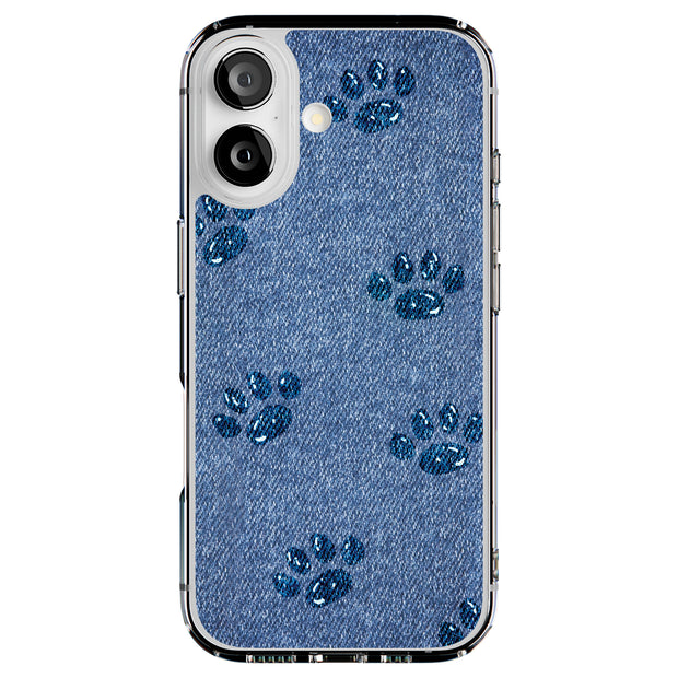 Paw Footprints Tough Cases For Apple iPhone (17, 16, 15, 14, 13, 12, 11, X, SE, 8, 7/ Air, Plus, Pro, Max, Mini, XR, XS), Print in USA