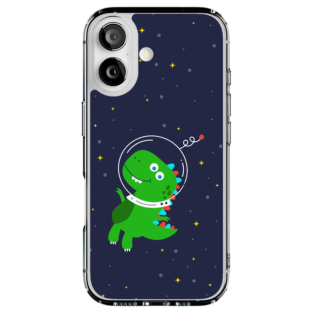 Dinosaur Space Tough Cases For Apple iPhone (17, 16, 15, 14, 13, 12, 11, X, SE, 8, 7/ Air, Plus, Pro, Max, Mini, XR, XS), Print in USA