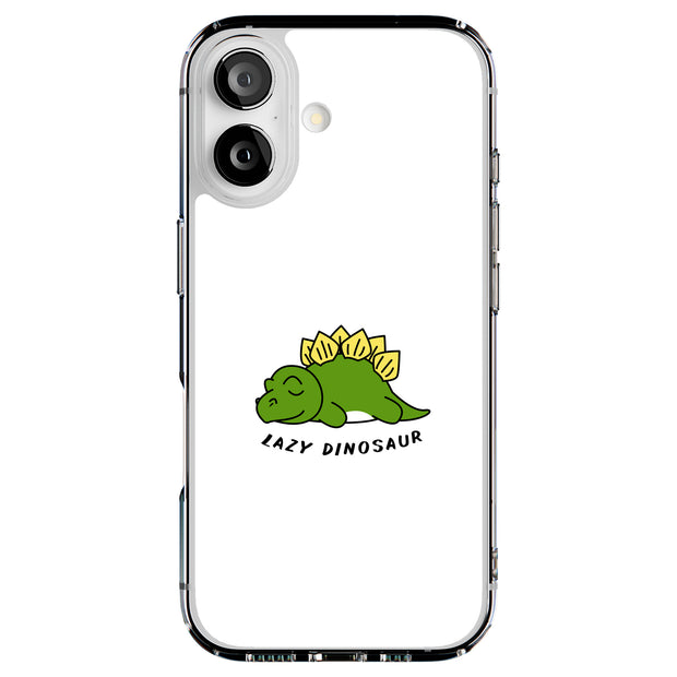 Lazy Dinosaur Tough Cases For Apple iPhone (17, 16, 15, 14, 13, 12, 11, X, SE, 8, 7/ Air, Plus, Pro, Max, Mini, XR, XS), Print in USA