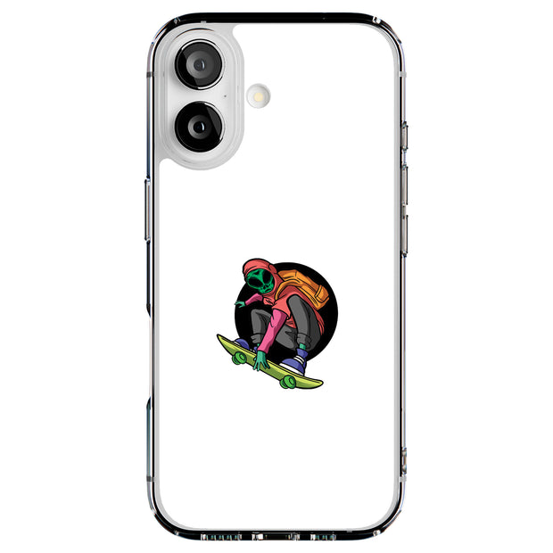 Alien Skate Tough Cases For Apple iPhone (17, 16, 15, 14, 13, 12, 11, X, SE, 8, 7/ Air, Plus, Pro, Max, Mini, XR, XS), Print in USA