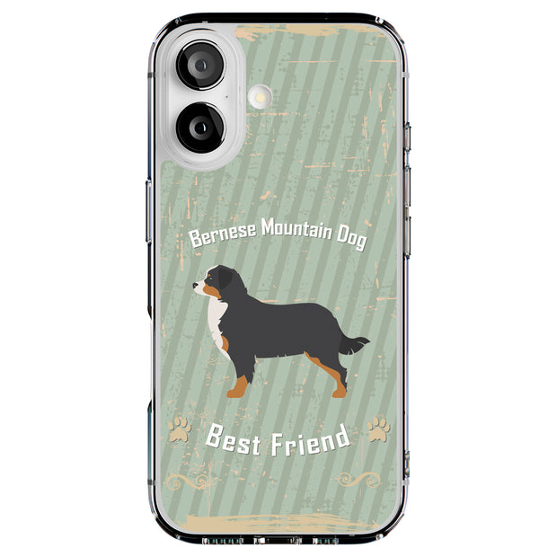 Bernese Dog Tough Cases For Apple iPhone (17, 16, 15, 14, 13, 12, 11, X, SE, 8, 7/ Air, Plus, Pro, Max, Mini, XR, XS), Print in USA