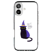 Witch Cat Tough Cases For Apple iPhone (17, 16, 15, 14, 13, 12, 11, X, SE, 8, 7/ Air, Plus, Pro, Max, Mini, XR, XS), Print in USA