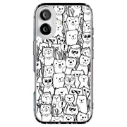 Comic Cat Tough Cases For Apple iPhone (17, 16, 15, 14, 13, 12, 11, X, SE, 8, 7/ Air, Plus, Pro, Max, Mini, XR, XS), Print in USA