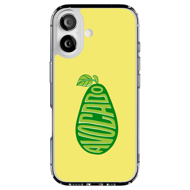 Avocado Text 2 Tough Cases For Apple iPhone (17, 16, 15, 14, 13, 12, 11, X, SE, 8, 7/ Air, Plus, Pro, Max, Mini, XR, XS), Print in USA