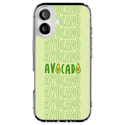 Avocado Text  Tough Cases For Apple iPhone (17, 16, 15, 14, 13, 12, 11, X, SE, 8, 7/ Air, Plus, Pro, Max, Mini, XR, XS), Print in USA