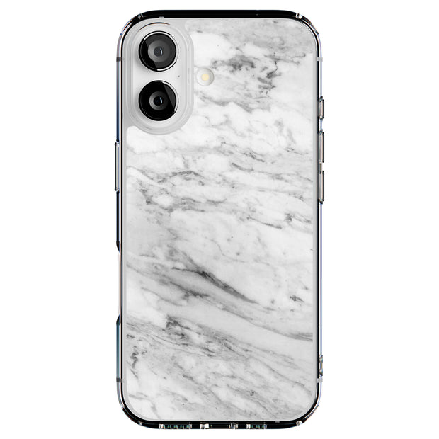 Blk Wht Marble Tough Cases For Apple iPhone (17, 16, 15, 14, 13, 12, 11, X, SE, 8, 7/ Air, Plus, Pro, Max, Mini, XR, XS), Print in USA