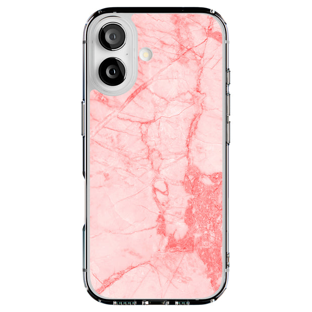 Pink Red Marble Tough Cases For Apple iPhone (17, 16, 15, 14, 13, 12, 11, X, SE, 8, 7/ Air, Plus, Pro, Max, Mini, XR, XS), Print in USA