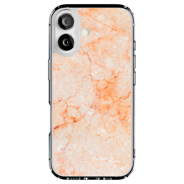 Orange Marble Tough Cases For Apple iPhone (17, 16, 15, 14, 13, 12, 11, X, SE, 8, 7/ Air, Plus, Pro, Max, Mini, XR, XS), Print in USA