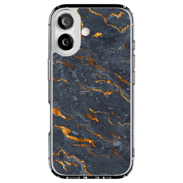Gold Marble Tough Cases For Apple iPhone (17, 16, 15, 14, 13, 12, 11, X, SE, 8, 7/ Air, Plus, Pro, Max, Mini, XR, XS), Print in USA