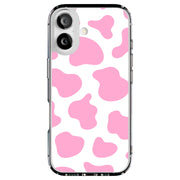 Cow Shape Pink Tough Cases For Apple iPhone (17, 16, 15, 14, 13, 12, 11, X, SE, 8, 7/ Air, Plus, Pro, Max, Mini, XR, XS), Print in USA