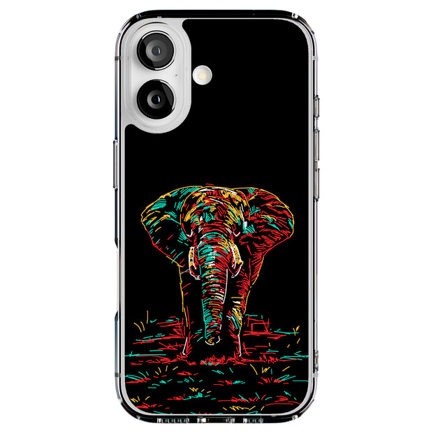 Elephant Color Tough Cases For Apple iPhone (17, 16, 15, 14, 13, 12, 11, X, SE, 8, 7/ Air, Plus, Pro, Max, Mini, XR, XS), Print in USA