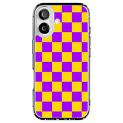 Yellow Checker Tough Cases For Apple iPhone (17, 16, 15, 14, 13, 12, 11, X, SE, 8, 7/ Air, Plus, Pro, Max, Mini, XR, XS), Print in USA