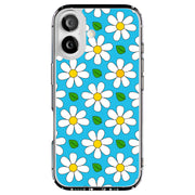 Daisy Pattern Tough Cases For Apple iPhone (17, 16, 15, 14, 13, 12, 11, X, SE, 8, 7/ Air, Plus, Pro, Max, Mini, XR, XS), Print in USA