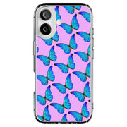 Blue Butterfly Tough Cases For Apple iPhone (17, 16, 15, 14, 13, 12, 11, X, SE, 8, 7/ Air, Plus, Pro, Max, Mini, XR, XS), Print in USA
