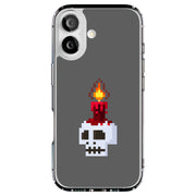 Skull Pixel Tough Cases For Apple iPhone (17, 16, 15, 14, 13, 12, 11, X, SE, 8, 7/ Air, Plus, Pro, Max, Mini, XR, XS), Print in USA