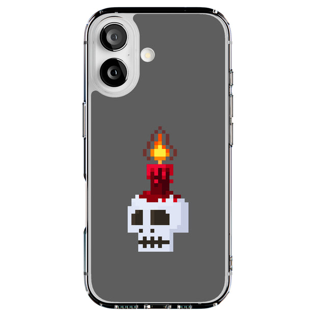 Skull Pixel Tough Cases For Apple iPhone (17, 16, 15, 14, 13, 12, 11, X, SE, 8, 7/ Air, Plus, Pro, Max, Mini, XR, XS), Print in USA