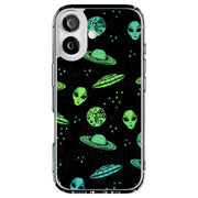 Space Alien Tough Cases For Apple iPhone (17, 16, 15, 14, 13, 12, 11, X, SE, 8, 7/ Air, Plus, Pro, Max, Mini, XR, XS), Print in USA
