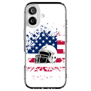 USA Flag Helmet Tough Cases For Apple iPhone (17, 16, 15, 14, 13, 12, 11, X, SE, 8, 7/ Air, Plus, Pro, Max, Mini, XR, XS), Print in USA