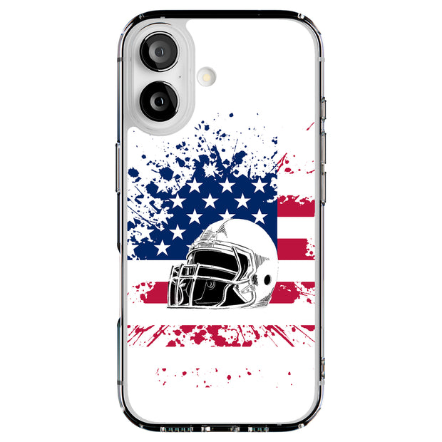 USA Flag Helmet Tough Cases For Apple iPhone (17, 16, 15, 14, 13, 12, 11, X, SE, 8, 7/ Air, Plus, Pro, Max, Mini, XR, XS), Print in USA