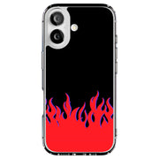 Red Flames Tough Cases For Apple iPhone (17, 16, 15, 14, 13, 12, 11, X, SE, 8, 7/ Air, Plus, Pro, Max, Mini, XR, XS), Print in USA