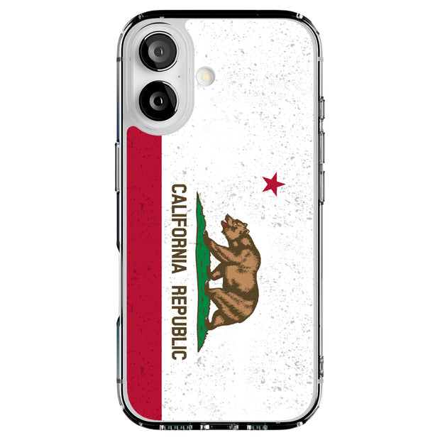 CA State Flag Tough Cases For Apple iPhone (17, 16, 15, 14, 13, 12, 11, X, SE, 8, 7/ Air, Plus, Pro, Max, Mini, XR, XS), Print in USA
