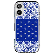 Paisley Blue Tough Cases For Apple iPhone (17, 16, 15, 14, 13, 12, 11, X, SE, 8, 7/ Air, Plus, Pro, Max, Mini, XR, XS), Print in USA