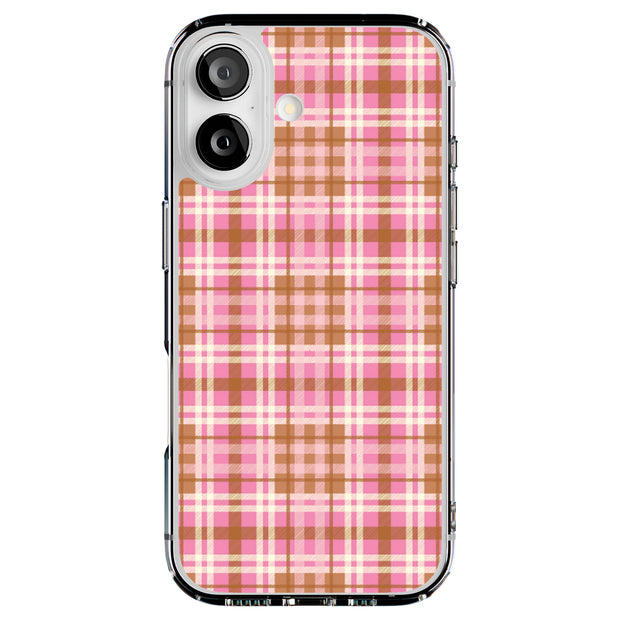 Plaid Grid Line Tough Cases For Apple iPhone (17, 16, 15, 14, 13, 12, 11, X, SE, 8, 7/ Air, Plus, Pro, Max, Mini, XR, XS), Print in USA