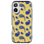 Paisley Yellow Tough Cases For Apple iPhone (17, 16, 15, 14, 13, 12, 11, X, SE, 8, 7/ Air, Plus, Pro, Max, Mini, XR, XS), Print in USA