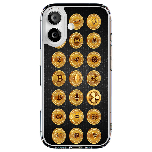 Bitcoin Crypto4 Tough Cases For Apple iPhone (17, 16, 15, 14, 13, 12, 11, X, SE, 8, 7/ Air, Plus, Pro, Max, Mini, XR, XS), Print in USA