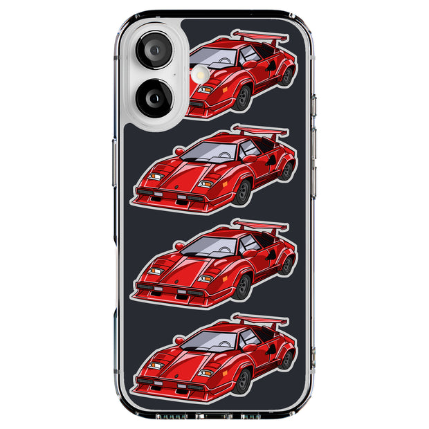 Lambo Countach Tough Cases For Apple iPhone (17, 16, 15, 14, 13, 12, 11, X, SE, 8, 7/ Air, Plus, Pro, Max, Mini, XR, XS), Print in USA
