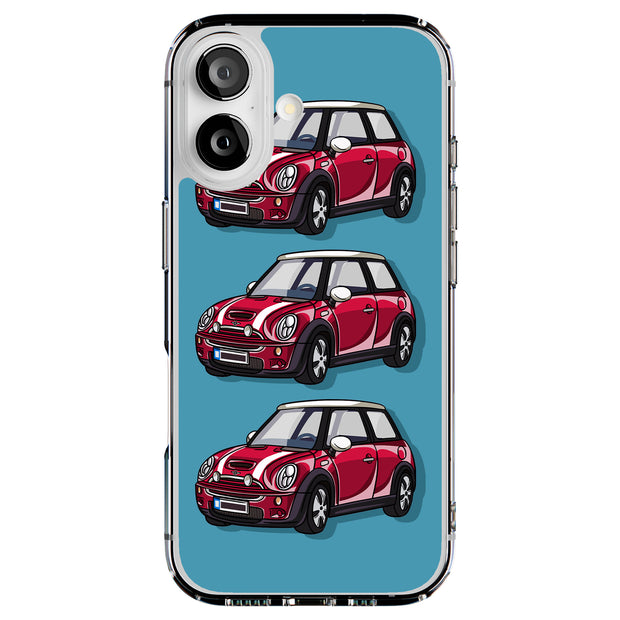 Mini Car Tough Cases For Apple iPhone (17, 16, 15, 14, 13, 12, 11, X, SE, 8, 7/ Air, Plus, Pro, Max, Mini, XR, XS), Print in USA