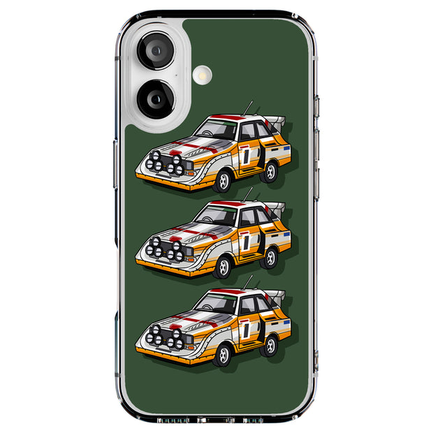 Rally Race Car Tough Cases For Apple iPhone (17, 16, 15, 14, 13, 12, 11, X, SE, 8, 7/ Air, Plus, Pro, Max, Mini, XR, XS), Print in USA