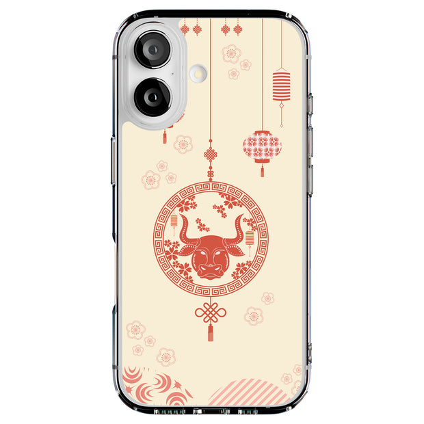 Year the Ox 1 Tough Cases For Apple iPhone (17, 16, 15, 14, 13, 12, 11, X, SE, 8, 7/ Air, Plus, Pro, Max, Mini, XR, XS), Print in USA