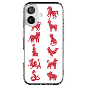 Chinese zodiac Tough Cases For Apple iPhone (17, 16, 15, 14, 13, 12, 11, X, SE, 8, 7/ Air, Plus, Pro, Max, Mini, XR, XS), Print in USA